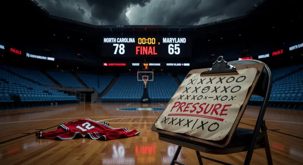 Maryland coach Brenda Frese confronts guard Oluchi Okananwa during NCAA tournament loss to North Carolina