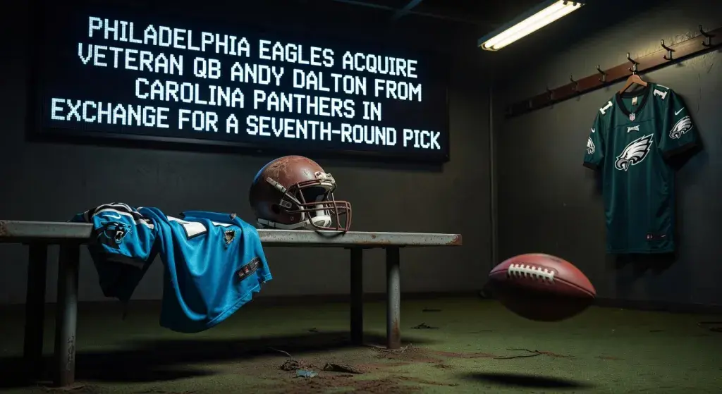 Philadelphia Eagles acquire veteran QB Andy Dalton from Carolina Panthers for seventh-round pick