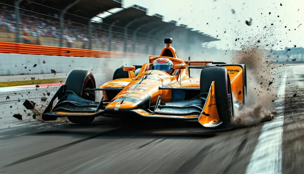 IndyCar driver Felix Rosenqvist gets airborne in road-course wreck