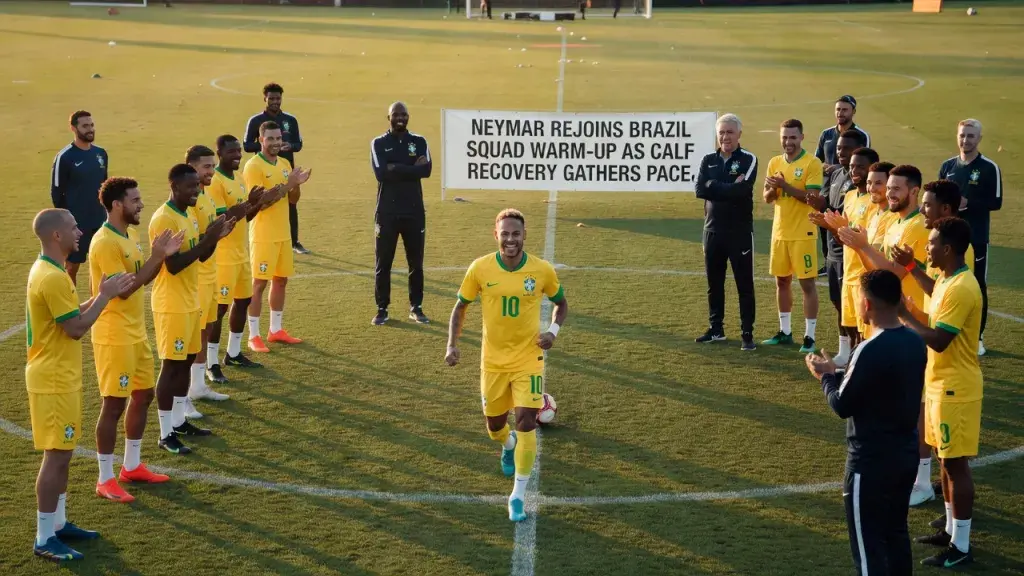 Neymar Rejoins Brazil Squad Warm-Up as Calf Recovery Gathers Pace