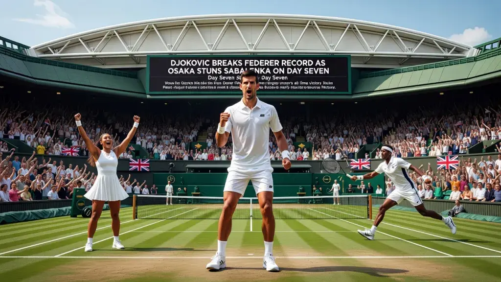 Djokovic Breaks Federer Record as Osaka Stuns Sabalenka on Day Seven
