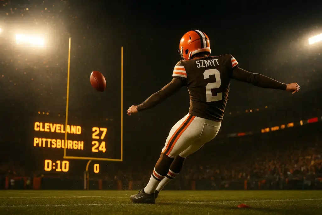 Szmyt's Late Field Goal Lifts Browns Past Rodgers' Steelers