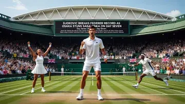 Djokovic Breaks Federer Record as Osaka Stuns Sabalenka on Day Seven